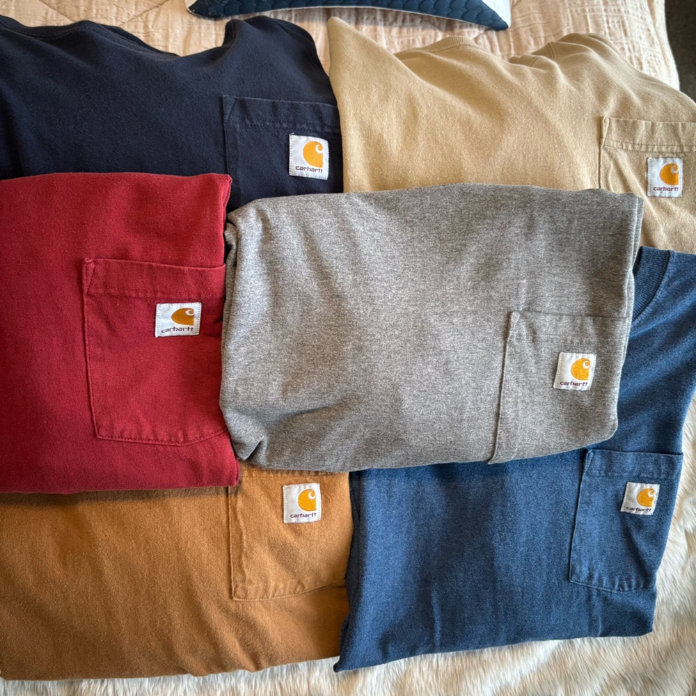 Bundle of 6 XL Carhartt Pocket Tshirts